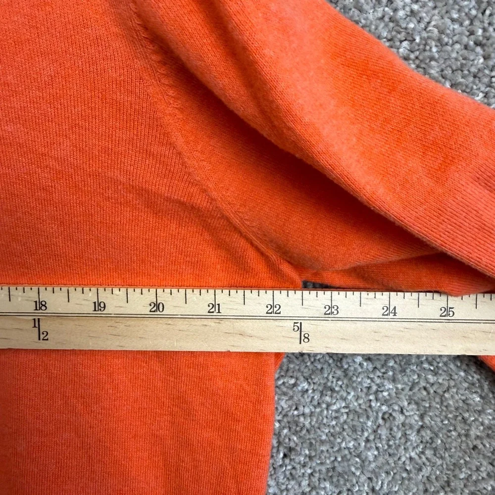 Southern Tide Mens Large Orange Cotton Blend 1/4 Zip Skipjack‎ Logo Sweater